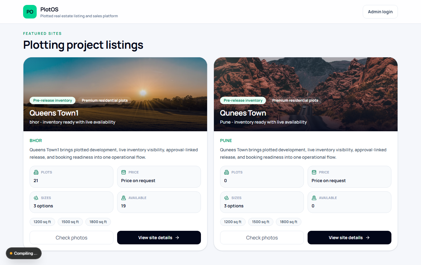 PlotOS plotting project dashboard
